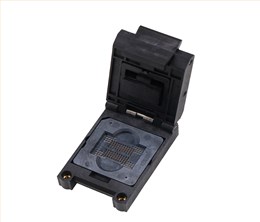 BGA132pin-1.0mm塑胶翻盖式探针存储芯片测试座socket