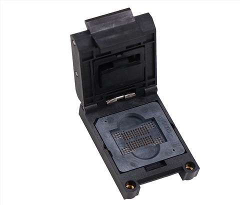 BGA132pin-1.0mm塑胶翻盖式探针存储芯片测试座socket