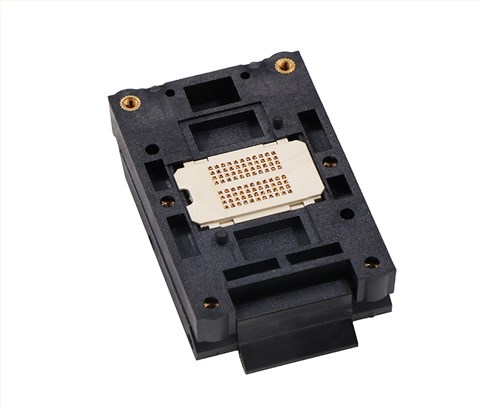 BGA132pin-1.0mm塑胶翻盖式探针存储芯片测试座socket