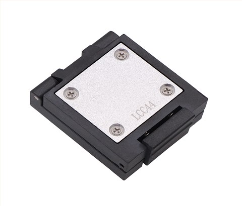 LCC44pin-0.5mm塑胶翻盖式弹片老化测试座socket