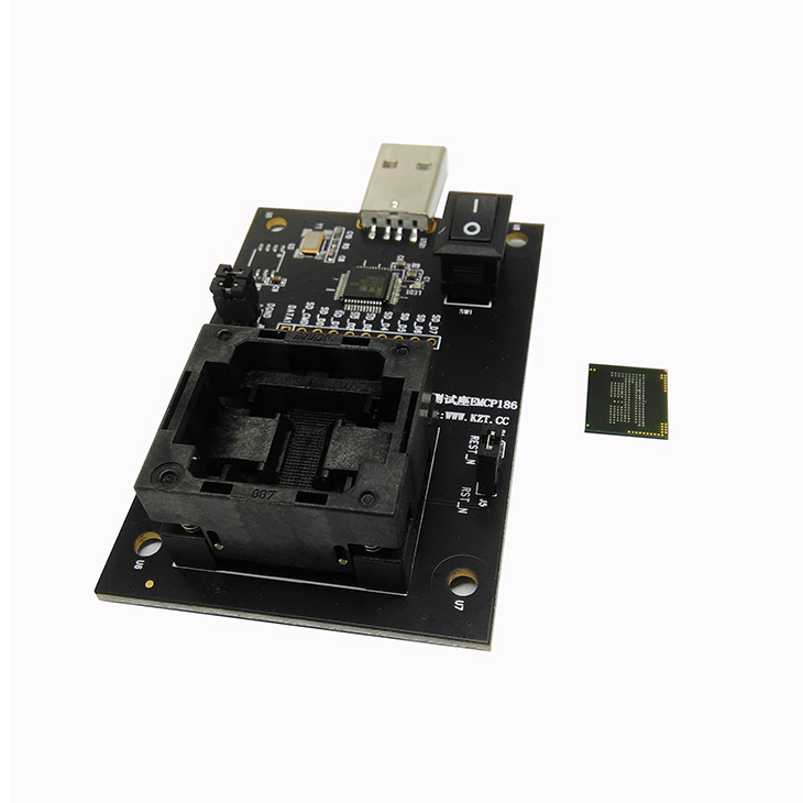 eMCP162/186下压弹片转USB接口IC测试座