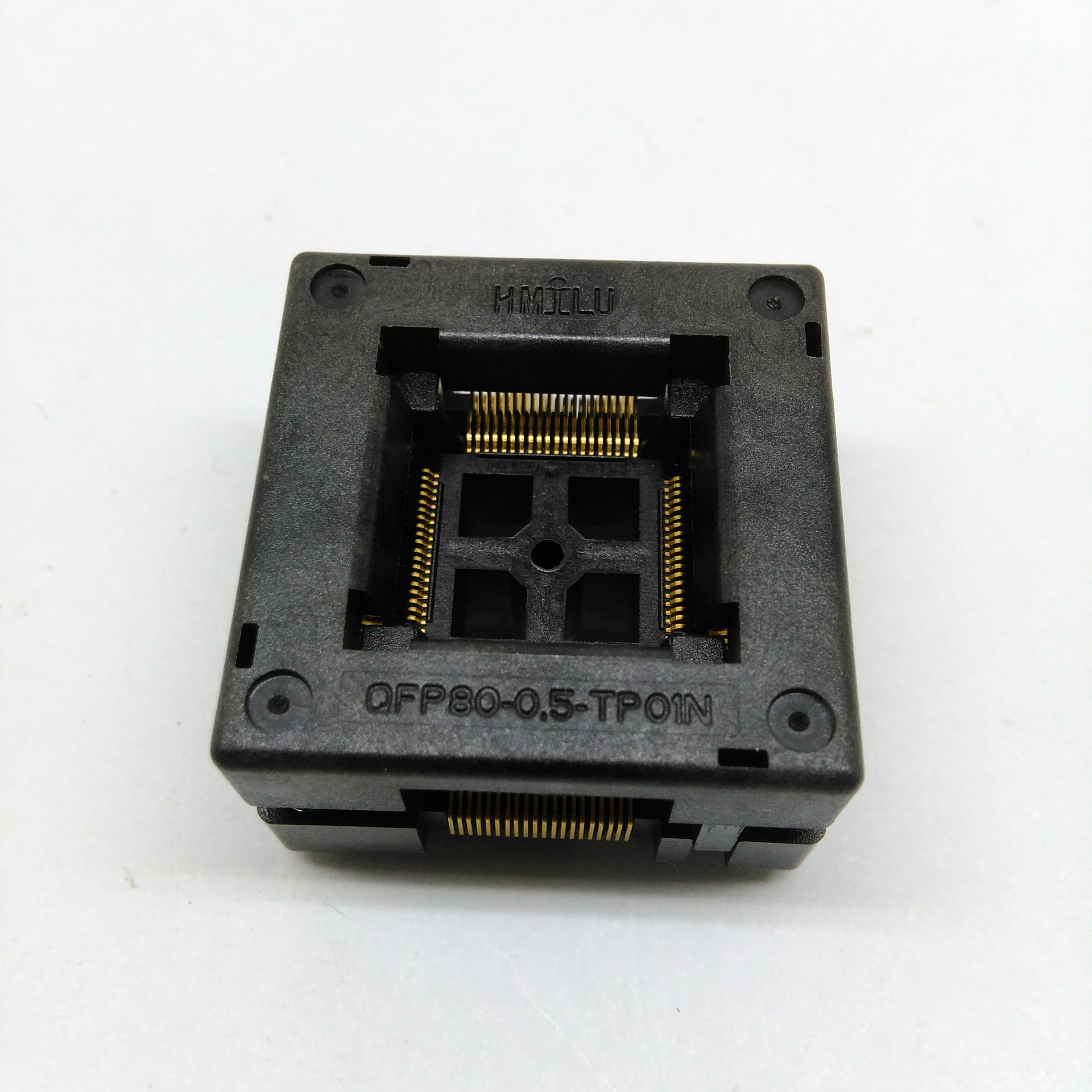 QFP80下压弹片芯片老化座