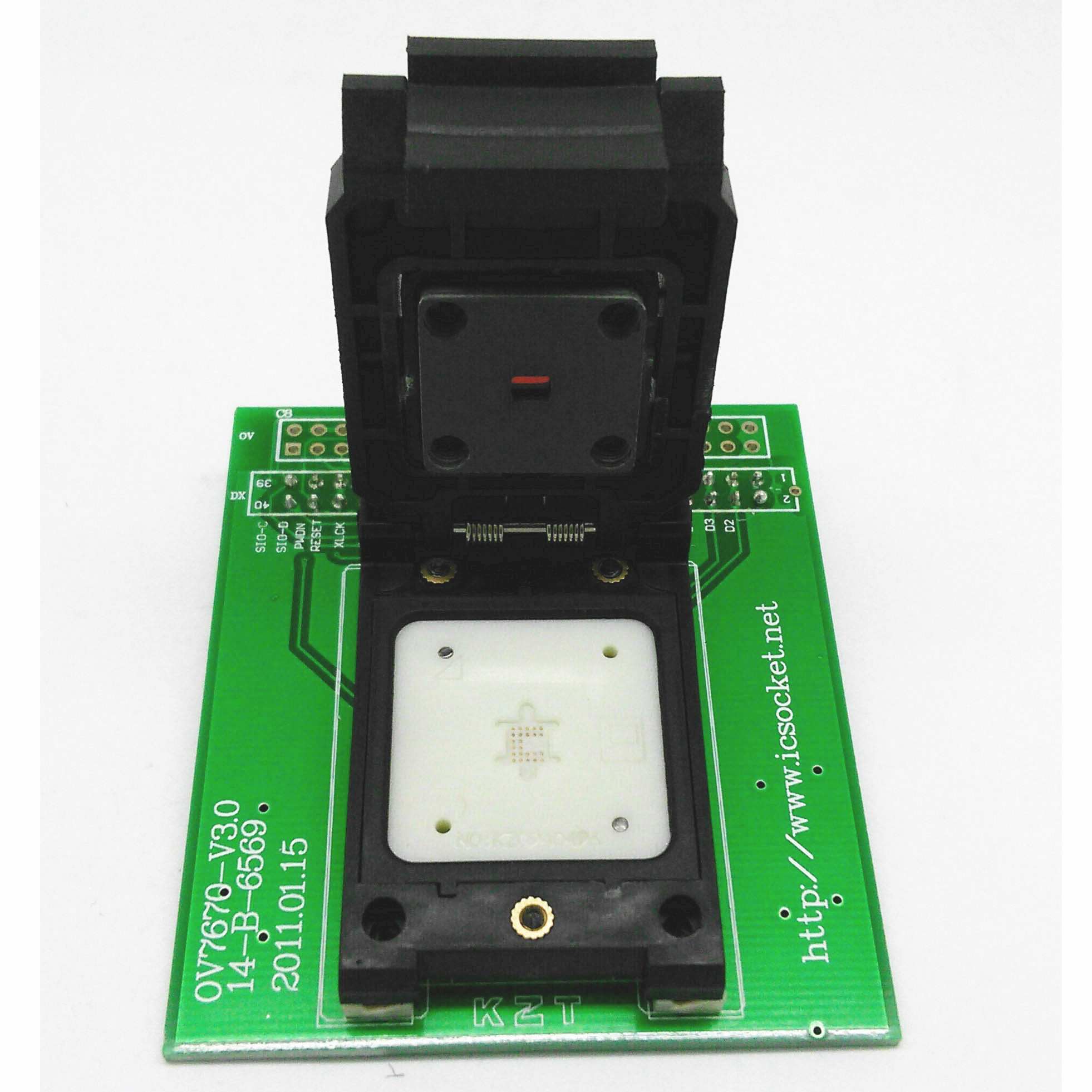 度信接口 OV7670-P 摄像头芯片翻盖探针测试座