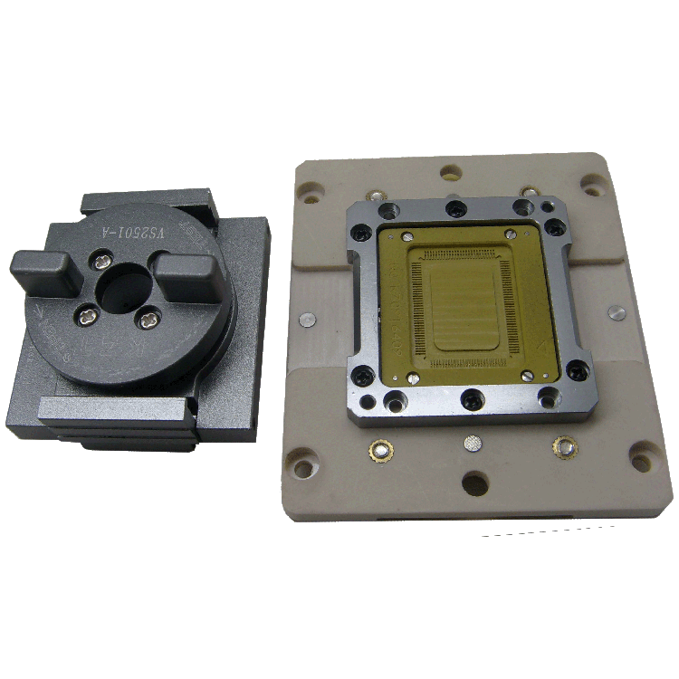 定制QFP128-0.4（14×14）合金旋钮芯片测试座