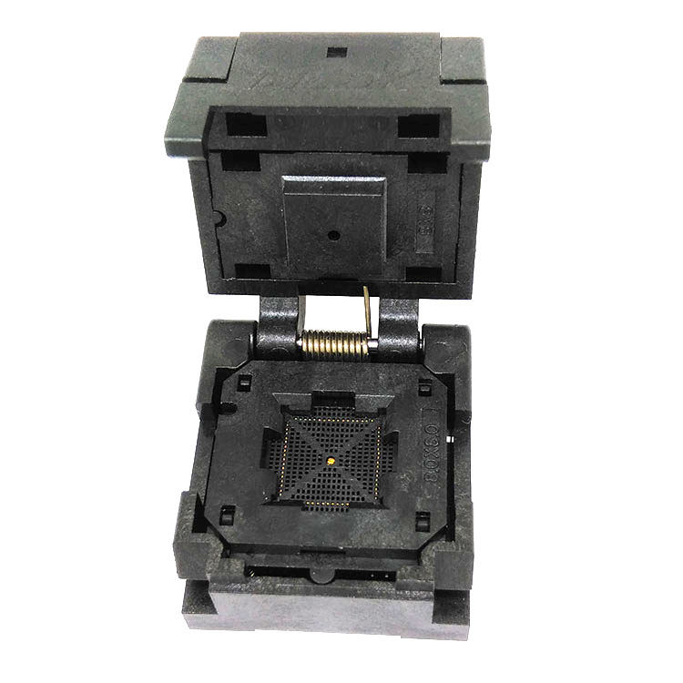 QFN64-0.4 8*8mm 芯片测试座 翻盖老化座 烧录座