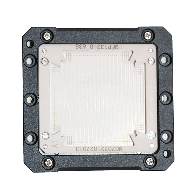 定制手自一体CQFP132-0.635探针测试座夹具治具socket