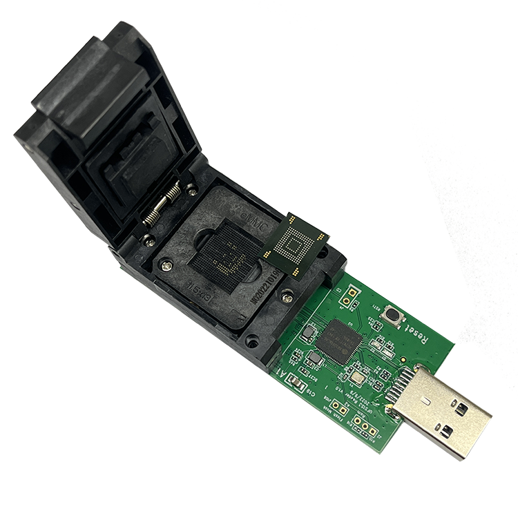 全新UFS153转USB3.0测试座 SM3350主控153芯片烧录测试老化SOCKET
