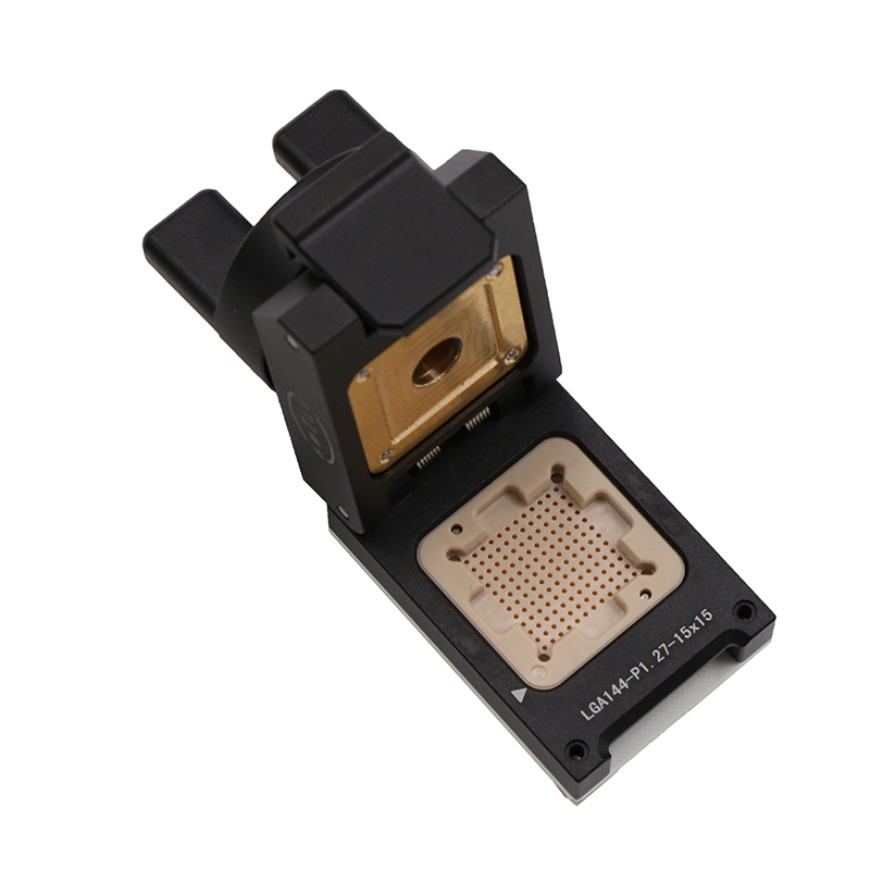 定制LGA144pin-1.27mm-（15x15mm）合金旋钮探针老化测试座
