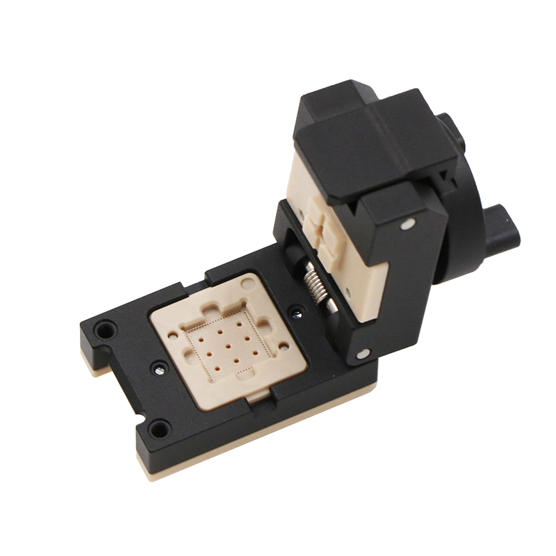 定制QFN80pin-0.35mm-8x8mm合金翻盖探针芯片老化测试座