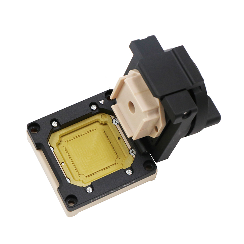 QFP144pin-0.5mm-20x20mm合金旋钮翻盖芯片测试座