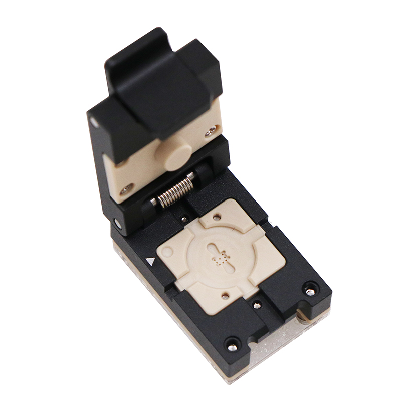LGA6pin-0.555mm合金翻盖式探针芯片测试座socket