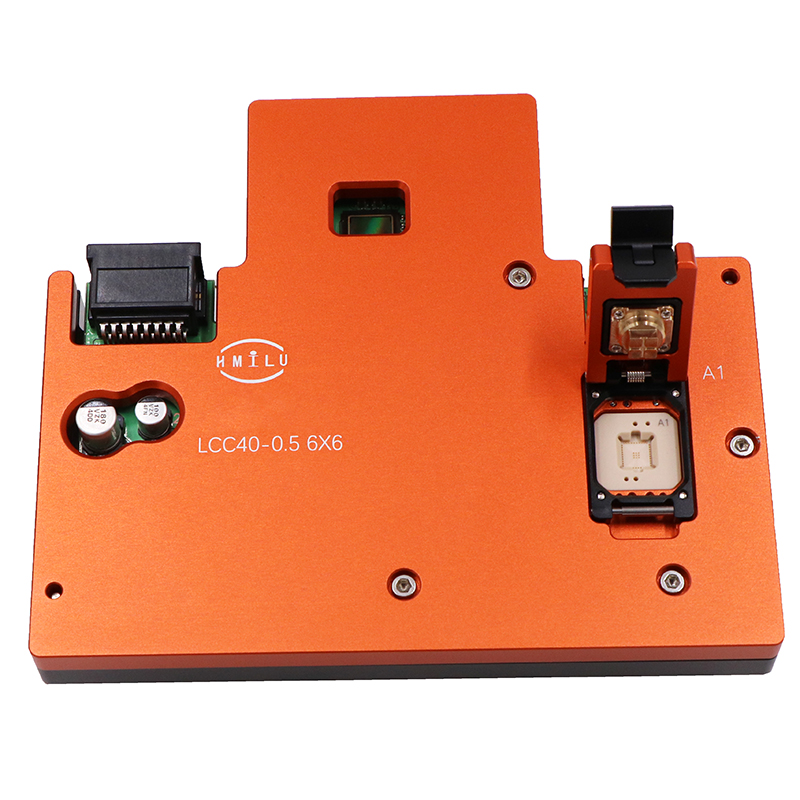 LCC40pin-0.5mm合金翻盖式芯片测试治具