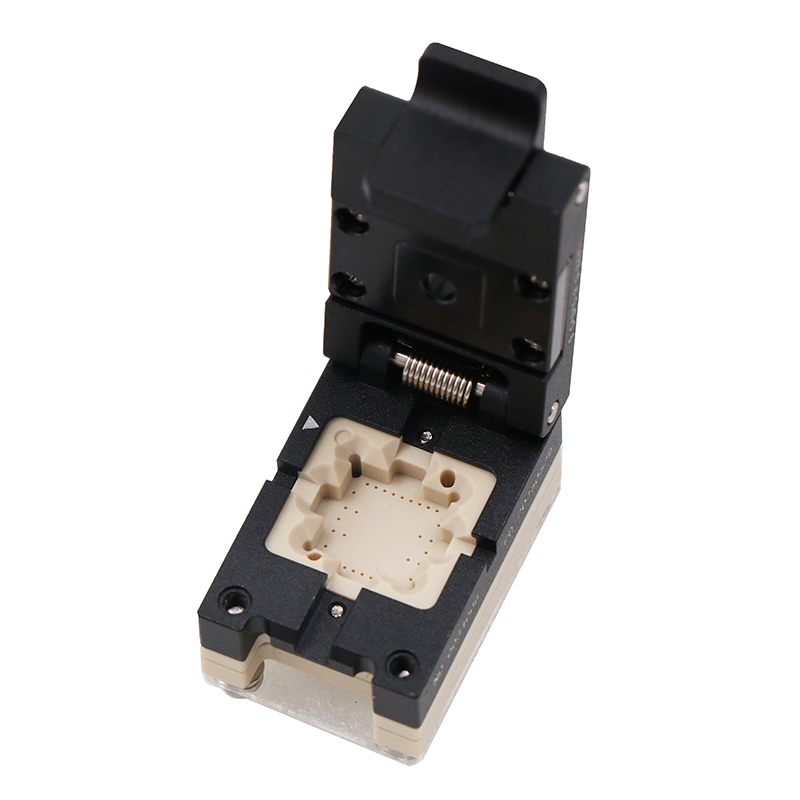 LGA28pin-0.8mm合金翻盖式探针芯片测试座socket