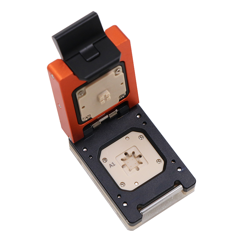 QFN32pin-0.5mm合金翻盖式探针芯片测试座socket