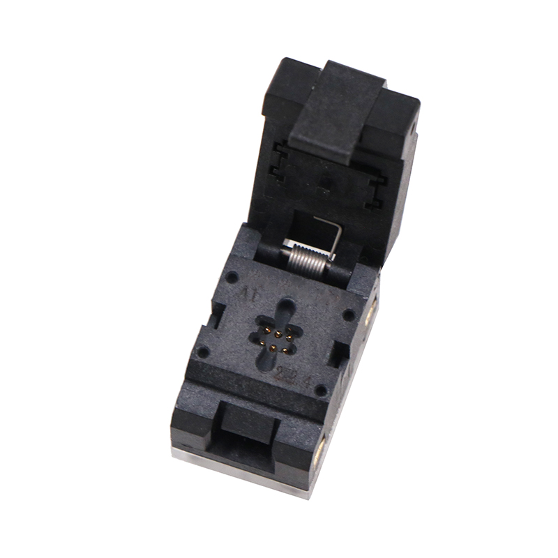 DFN6pin-1.0mm塑胶翻盖式芯片老化测试座socket