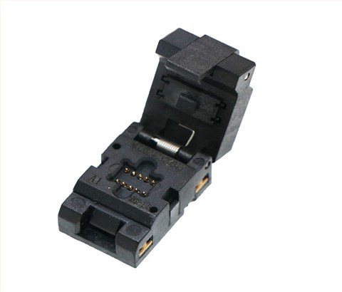 5032-10pin塑胶翻盖晶振测试座socket