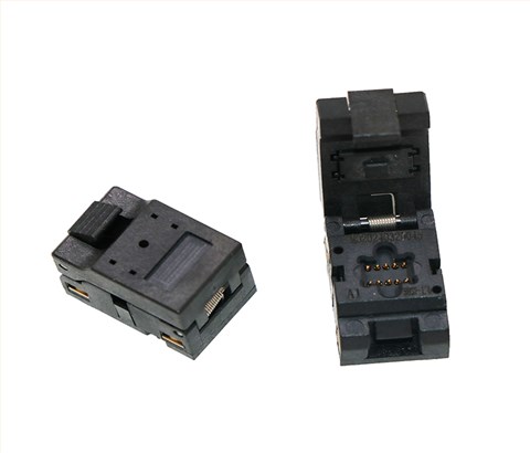 5032-10pin塑胶翻盖晶振测试座socket