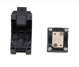 DFN12pin-0.4mm塑胶翻盖式探针芯片测试座socket