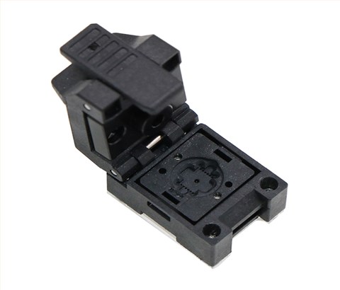 DFN12pin-0.4mm塑胶翻盖式探针芯片测试座socket