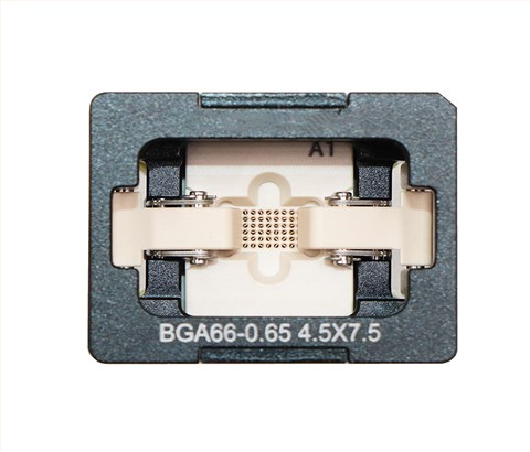 BGA66pin-0.65mm合金顶窗下压式芯片老化测试座socket