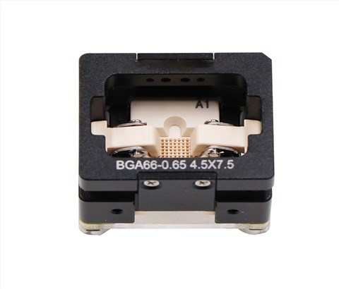 BGA66pin-0.65mm合金顶窗下压式芯片老化测试座socket