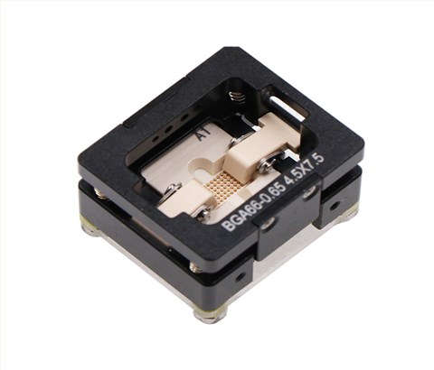 BGA66pin-0.65mm合金顶窗下压式芯片老化测试座socket