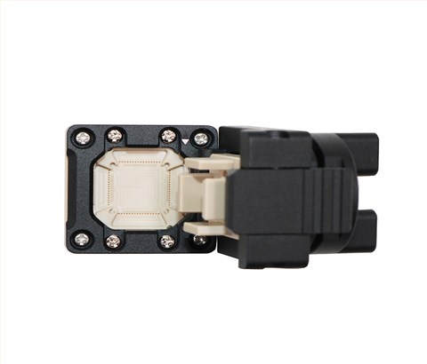 QFP64pin-0.5mm合金旋钮翻盖式探针芯片测试座socket