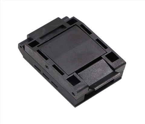 邮票孔模块LGA43pin-1.0mm塑胶翻盖探针测试座socket