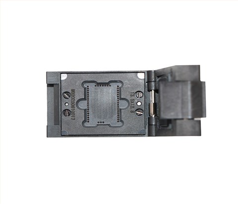邮票孔模块LGA43pin-1.0mm塑胶翻盖探针测试座socket