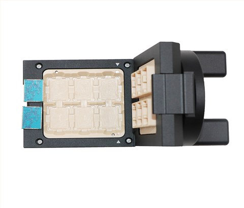 模块54PIN-0.8mm合金旋钮翻盖一拖六工位测试座socket