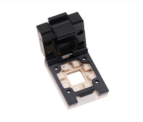 CLCC48pin-0.8mm合金翻盖式探针芯片测试座socket