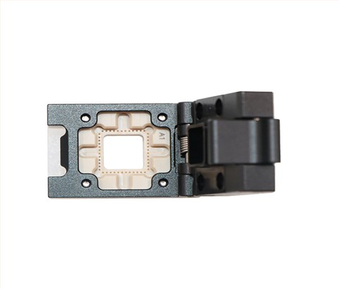 CLCC48pin-0.8mm合金翻盖式探针芯片测试座socket
