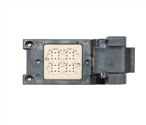 DFN8pin-1.27mm-3.8x3.8mm一拖四工位塑胶翻盖式芯片老化测试座