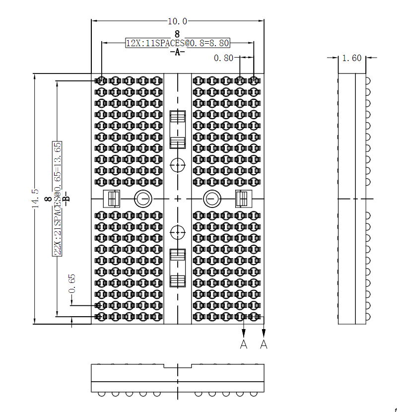 LPDDR4-BGA200ball芯片图纸 LPDDR4-BGA200ball芯片图纸