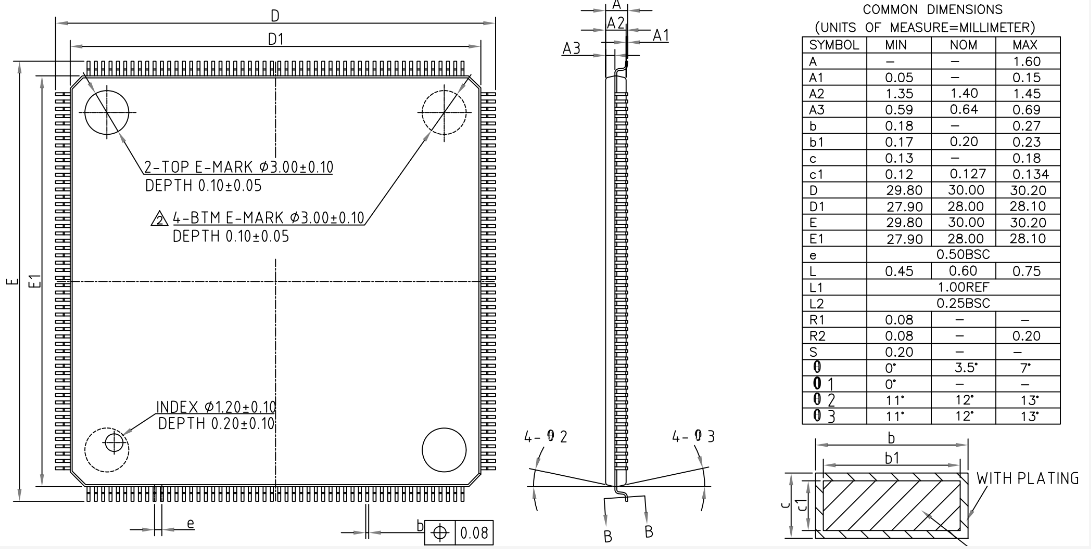 QFP208-0.5芯片测试工装