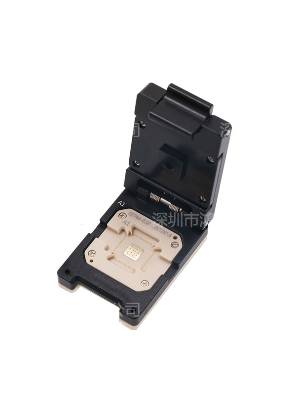 <i style='color:red'>定制</i>QFP64pin-0.5mm芯片老化测试座_带散热