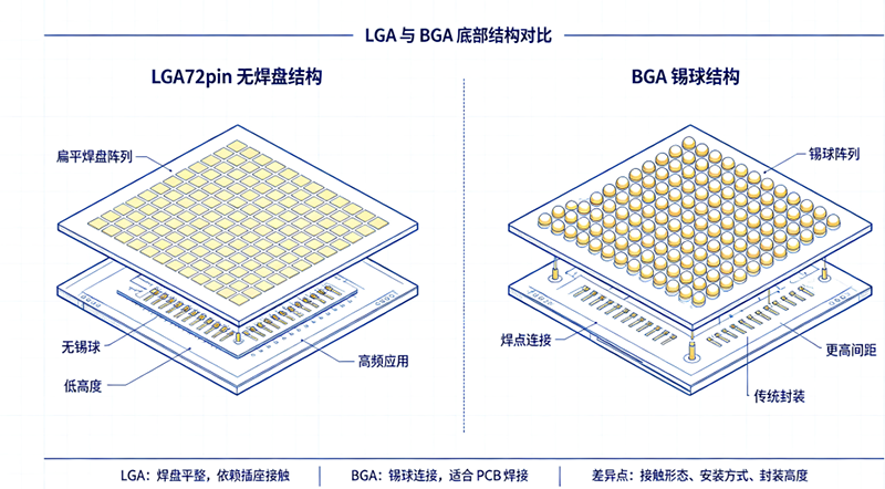 LGA72pin算力供电芯片大电流测试座烧针解决方案