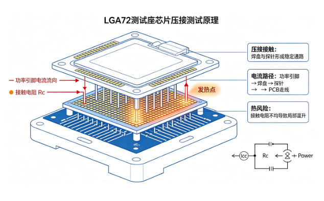 AI算力供电芯片LGA72测试座解决方案3