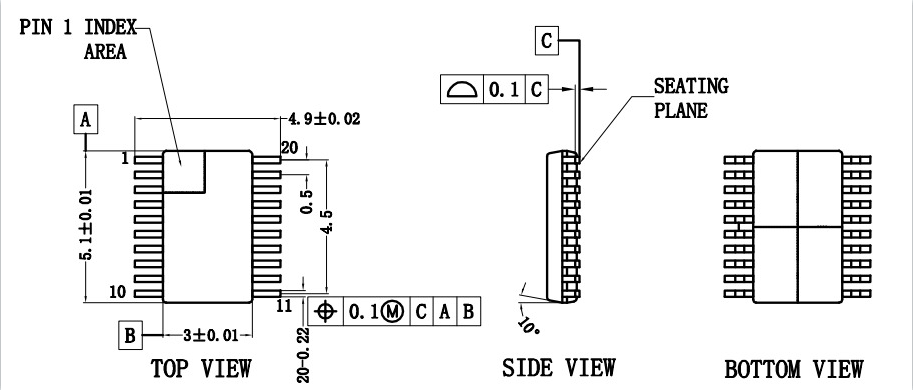 SSOP20pin芯片图纸