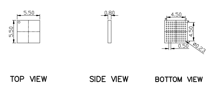 BGA100pin芯片图纸