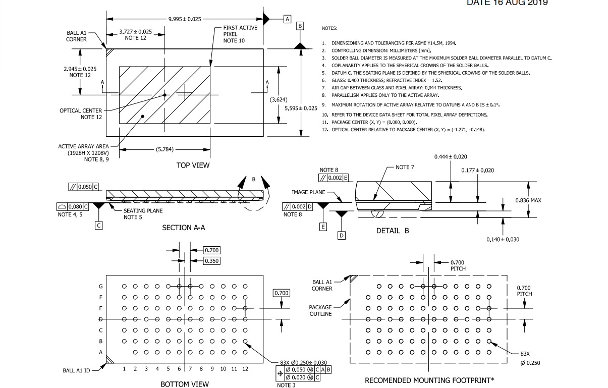 BGA83pin-0.7mm摄像头CMOS芯片图纸