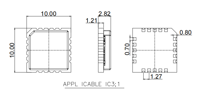 LCC20-1.27芯片图纸
