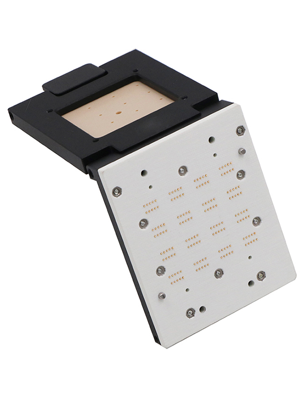 晶振5032-10pin-1.0mm-5x3.2合金翻盖式一拖16工位测试座socket