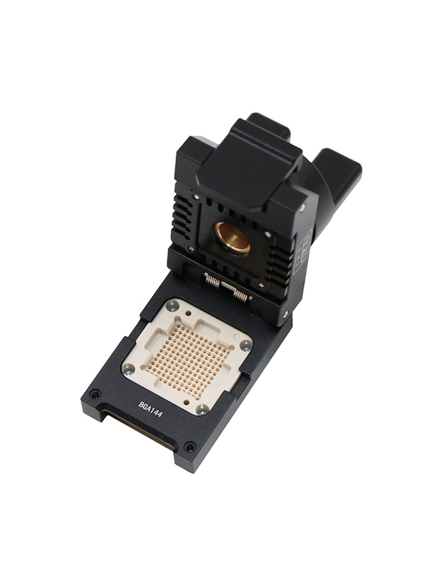 定制合金翻盖旋钮BGA144-1.27电源芯片测试座