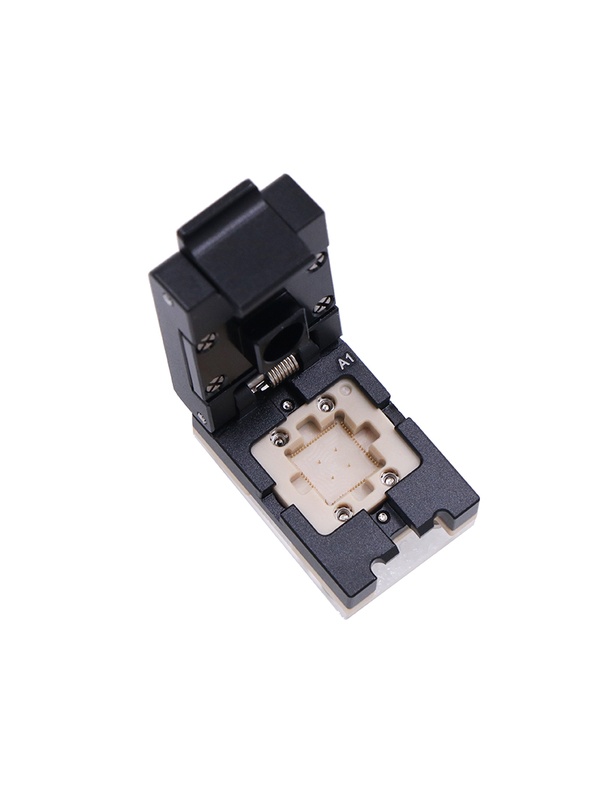 定制QFN72-0.4mm-8x8翻盖探针芯片老化测试座