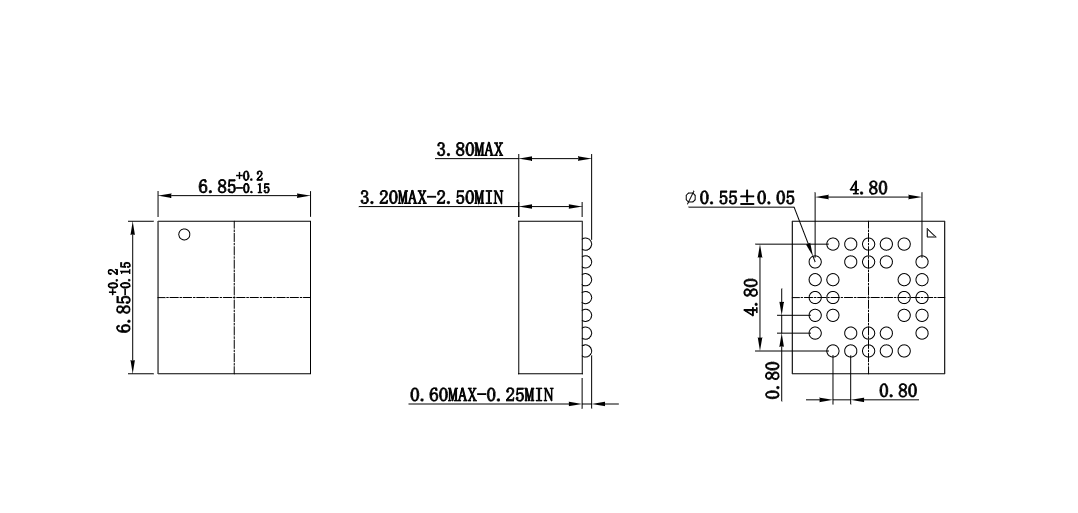 BGA32pin芯片图纸 BGA32pin芯片图纸