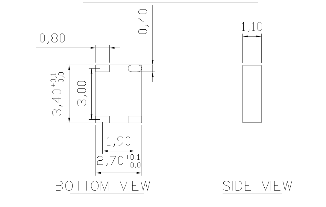DFN4pin芯片图纸 DFN4pin芯片图纸