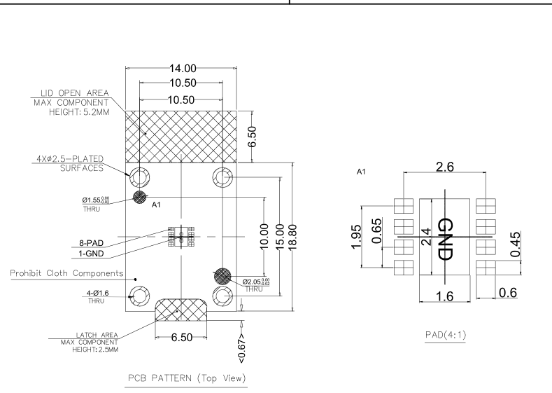 TSOP10pin芯片图纸