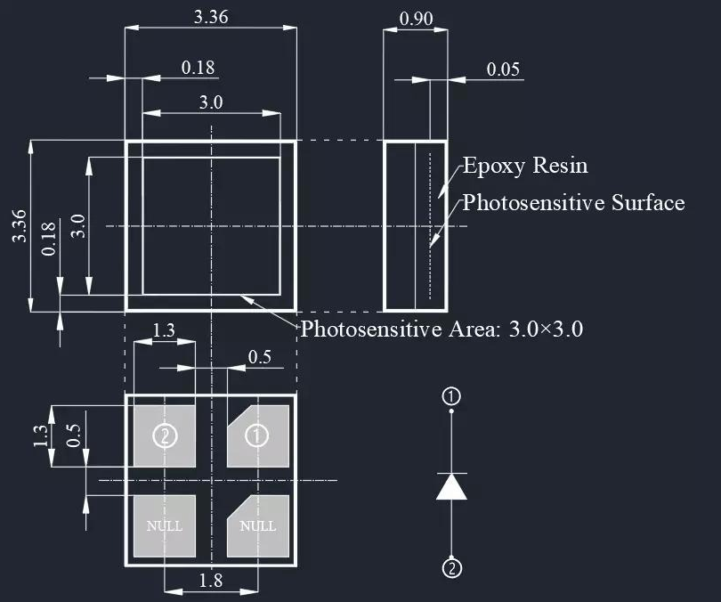 整流二极管SMD4pin图纸 整流二极管SMD4pin图纸
