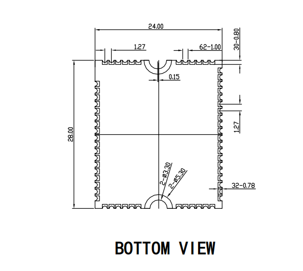 邮票孔模块测试座